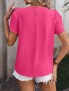 Ruched Petal Sleeve Blouse (Multiple Colors)