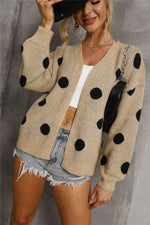 Polka Dot Open Front Cardigan (Multiple Colors)