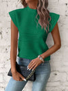 Mock Neck Cap Sleeve T-Shirt (Multiple Colors)