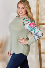 Printed Round Neck Blouse